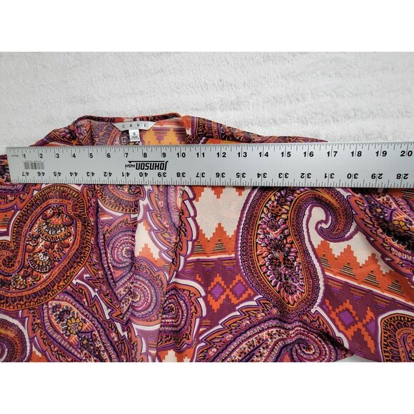 CAbi Womens Epic Sheer Kimono Tunic Top Small Tie-Front Boho Lightweight V-Neck - Picture 5 of 7